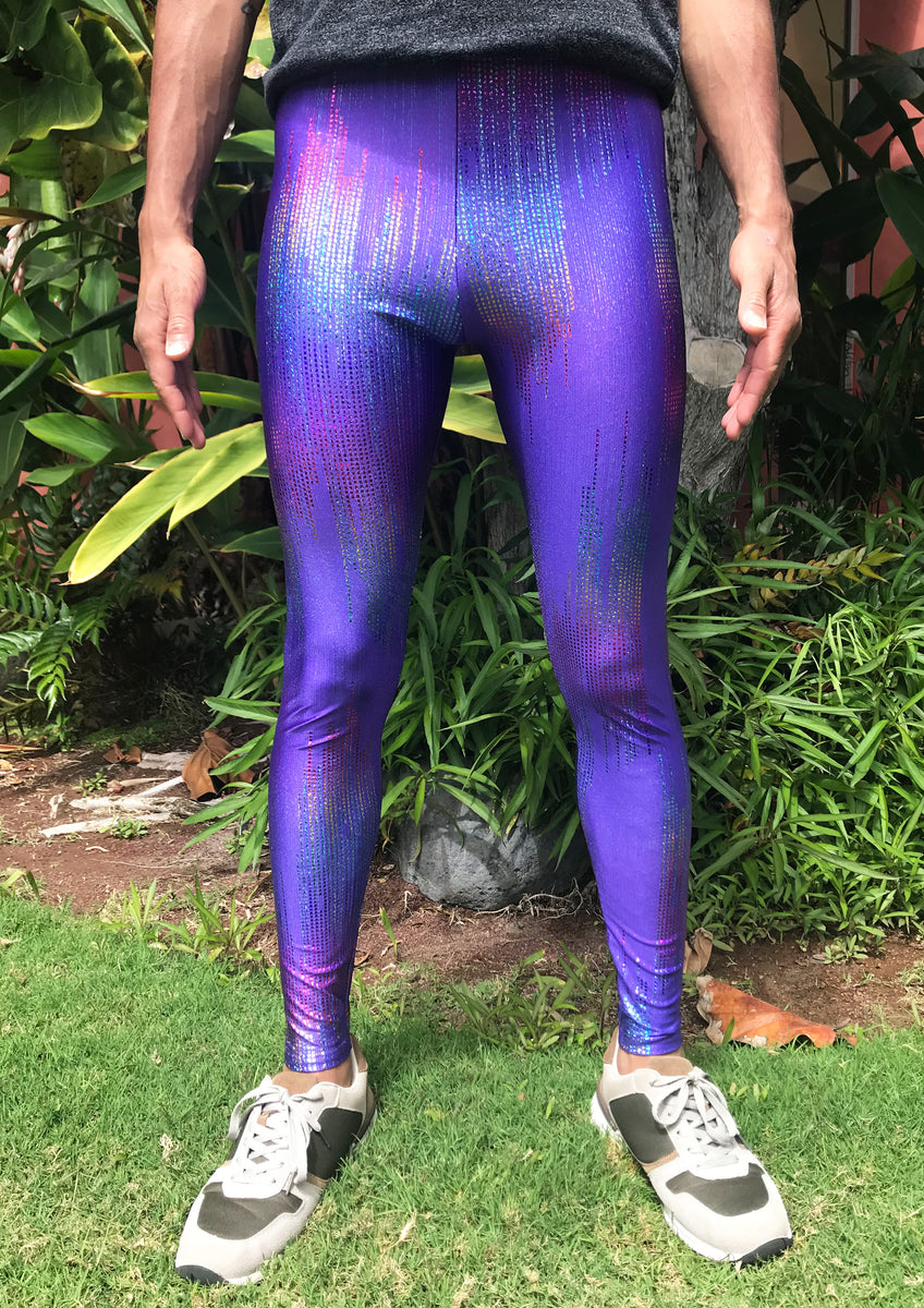 Mens on sale purple leggings