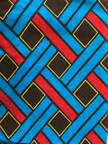 Red & Blue Weave Fabric Closeup MADWAG