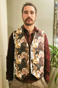 Dog Puppy Reversible Waistcoat MADWAG Gold Button Festival Vest