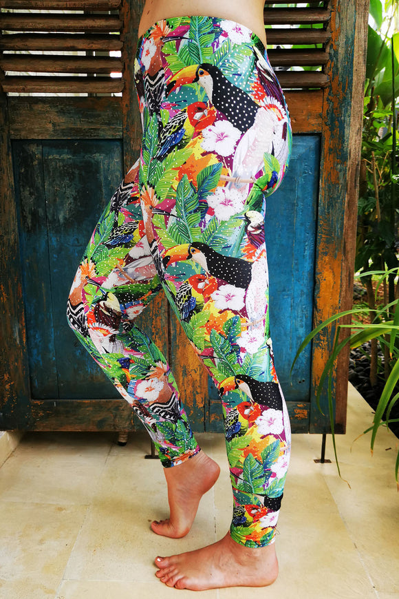 Toucan Patterned Yoga Pants