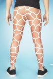 Giraffe Printed Meggings Mens Leggings Festival Pants MADWAG