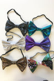 Silver Holographic Bow Tie Elasticated Dicky Bow MADWAG Sparkly Glittery Fun Silly Gift Stocking Filler