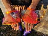 Rainbow Sequin Neck Ruffle Halloween Clown Collar Ruff MADWAG Accessory Wrist Cuffs Costume Colourful Colorful Multicoloured