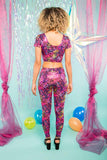 Pink Glitter Sparkly Jungle Crop Top Festival Party Top MADWAG