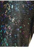 Holographic Sparkly Black Fabric Closeup MADWAG