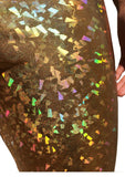 Holographic Sparkly Gold Fabric Closeup MADWAG