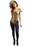 Holographic Sparkly Gold Leotard Festival Party Leotard MADWAG