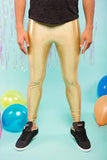 Gold Holographic Meggings / Men's Festival Leggings MADWAG