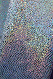Silver Holographic Snakeskin Fabric MADWAG